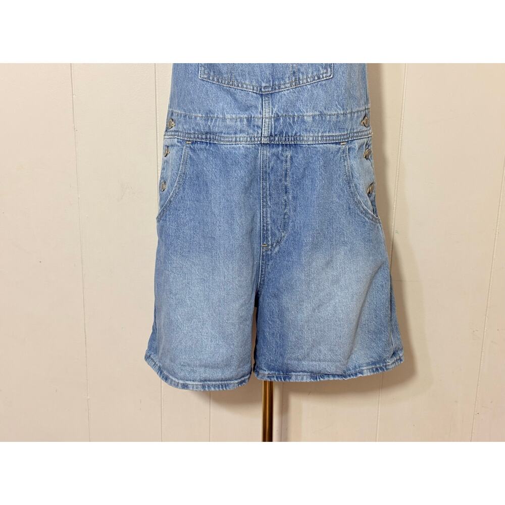 Levi’s I Will Shortalls Medium Wash Denim Overalls Shorts Size M - Picture 5 of 14
